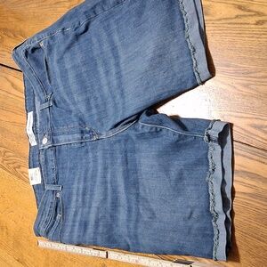 NEW SIGNATURE LEVI'S STRAUSS Jean Shorts Women BLUE 20 x W35 MID RISE BERMUDA